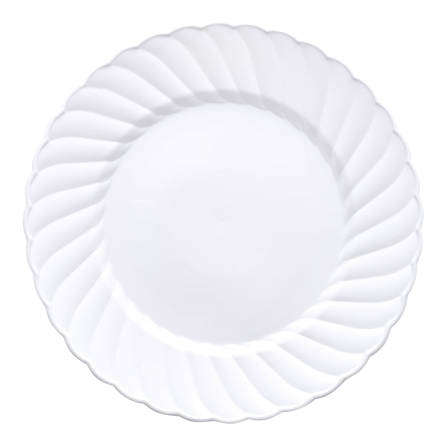 White Flair Plastic Pastry Plates (6") | The Kaya Collection