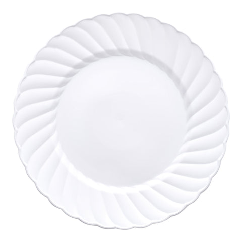 White Flair Plastic Pastry Plates (6