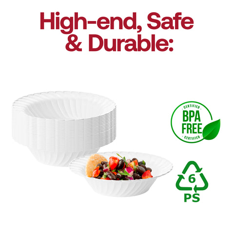 White Flair Plastic Soup Bowls (12 oz.) BPA | The Kaya Collection