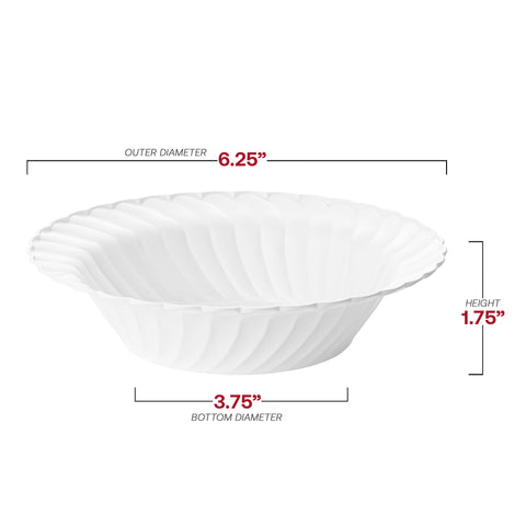 White Flair Plastic Soup Bowls (12 oz.) Dimension | The Kaya Collection