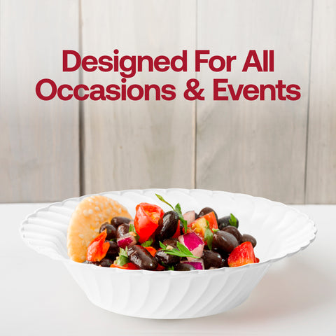 White Flair Plastic Soup Bowls (12 oz.) Lifestyle | The Kaya Collection