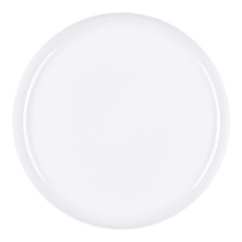 White Flat Round Disposable Plastic Appetizer/Salad Plates (8.5