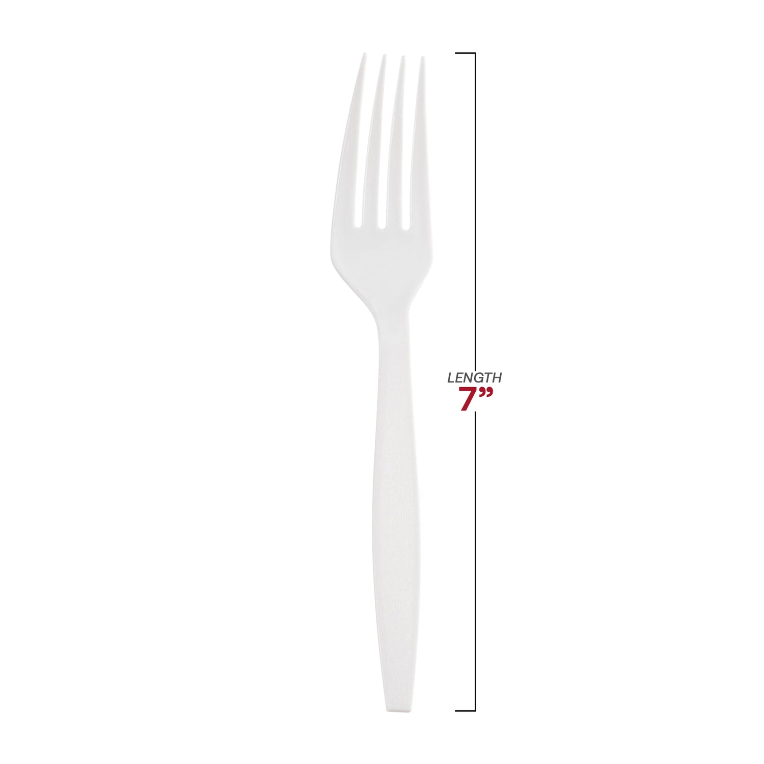 White Plastic Disposable Forks Dimension | The Kaya Collection
