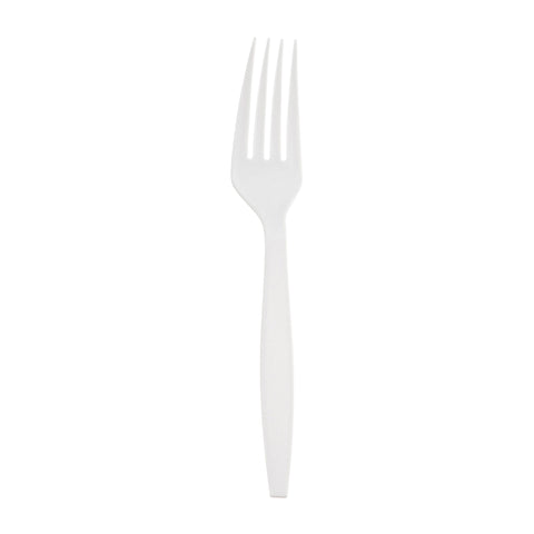 White Plastic Disposable Forks Main | The Kaya Collection