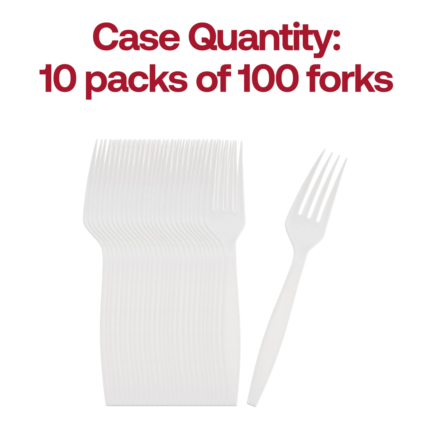 White Plastic Disposable Forks Quantity | The Kaya Collection