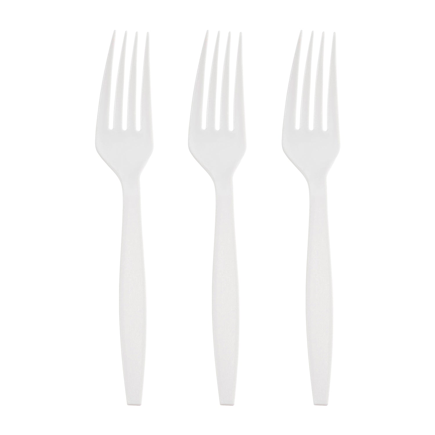 White Plastic Disposable Forks Secondary | The Kaya Collection