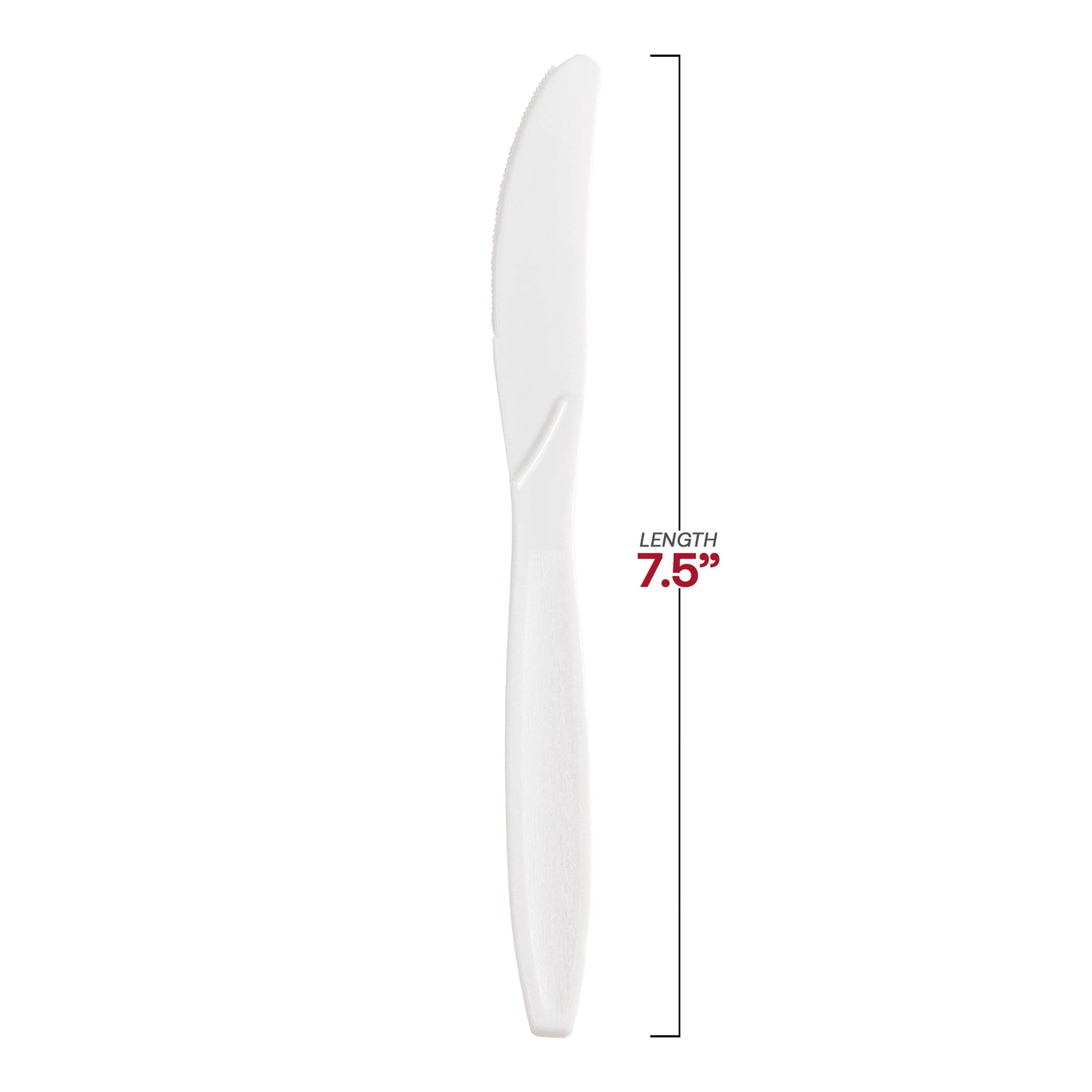 White Plastic Disposable Knives Dimension | The Kaya Collection