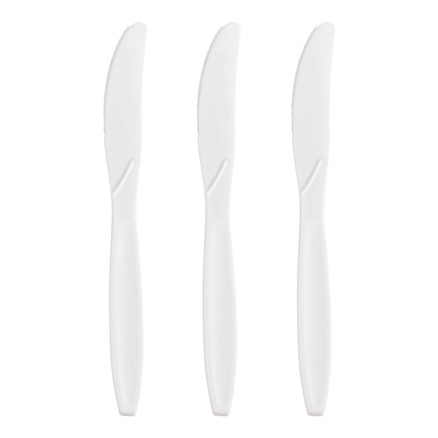 White Plastic Disposable Knives Secondary | The Kaya Collection