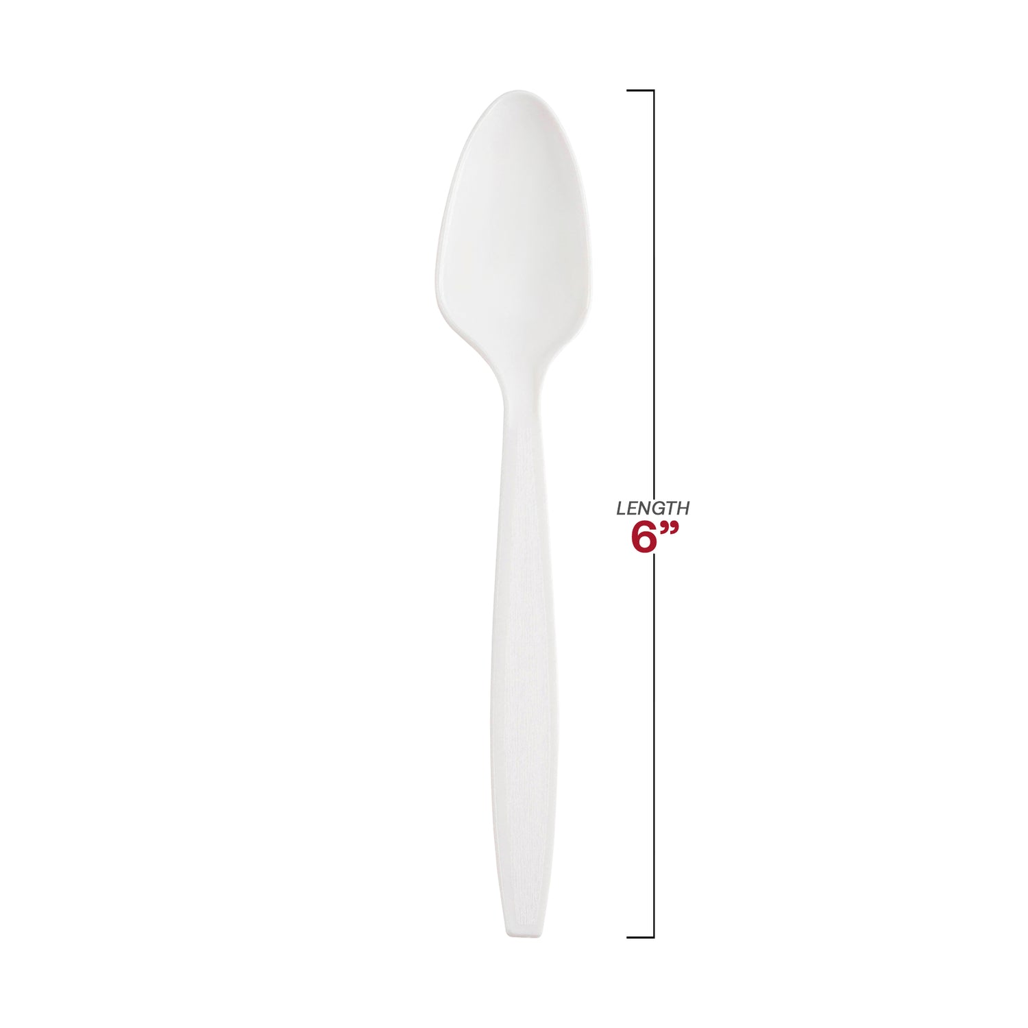 White Plastic Disposable Spoons Dimension | The Kaya Collection