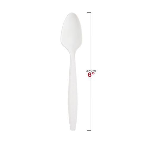 White Plastic Disposable Spoons Dimension | The Kaya Collection
