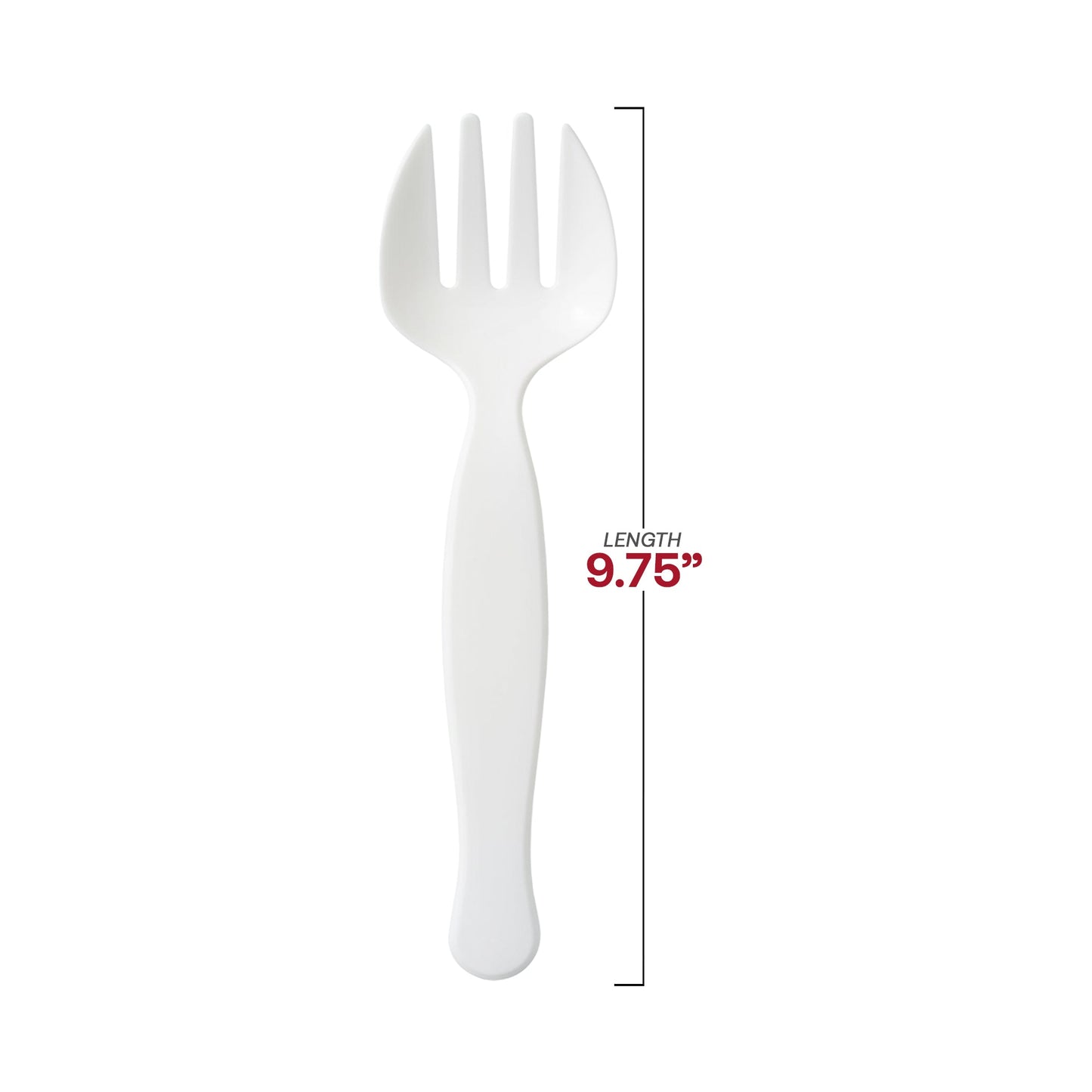 White Plastic Serving Forks