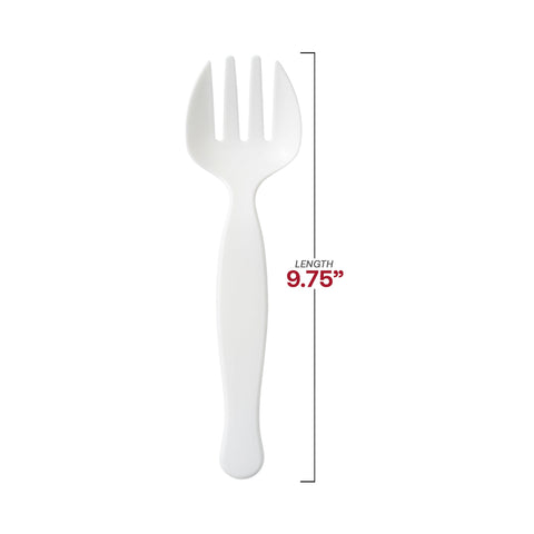 White Plastic Serving Forks