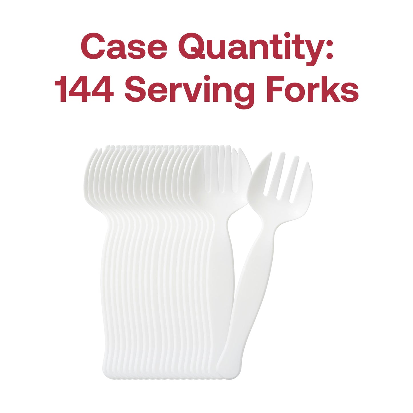 White Plastic Serving Forks