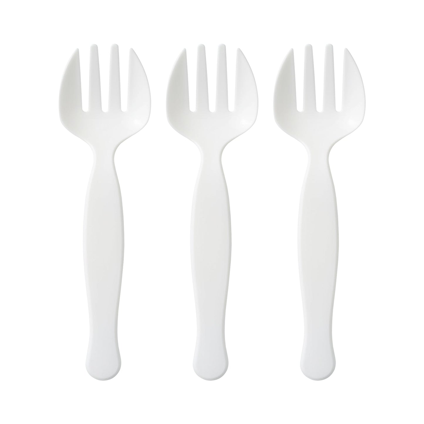 White Plastic Serving Forks