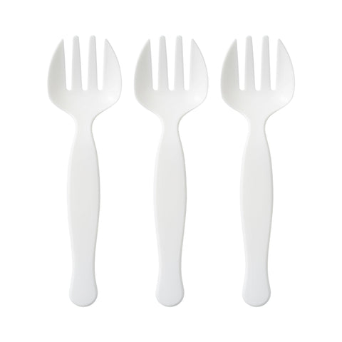 White Plastic Serving Forks