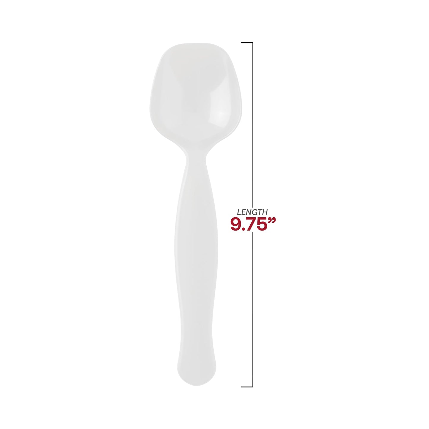 White Plastic Serving Spoons