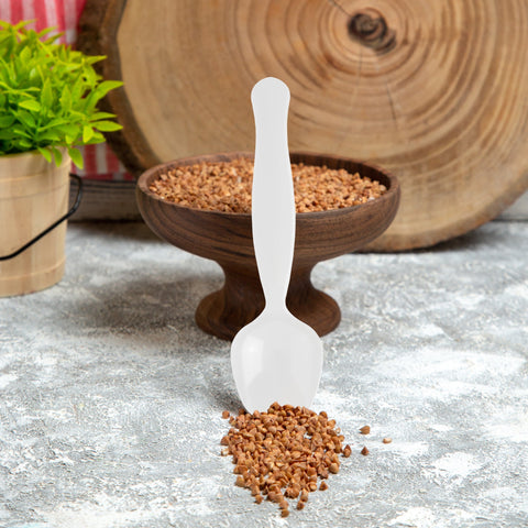 White Plastic Serving Spoons