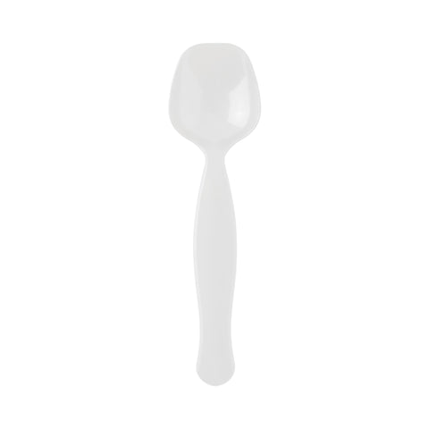 White Plastic Serving Spoons