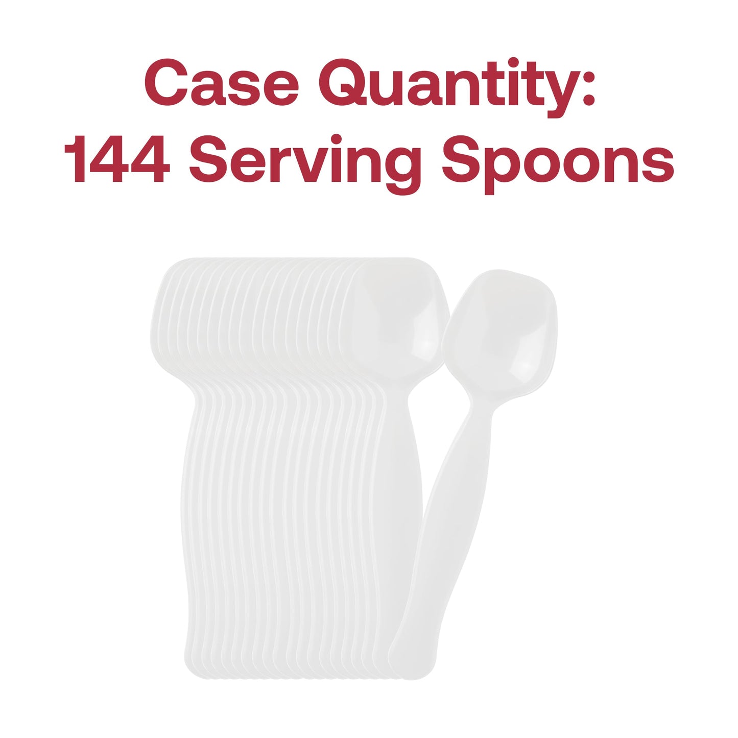 White Plastic Serving Spoons
