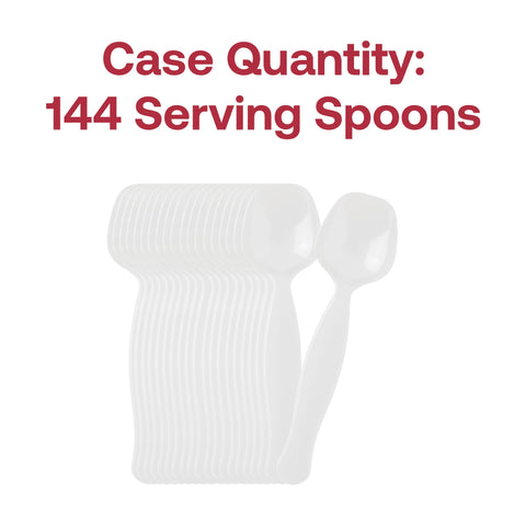 White Plastic Serving Spoons