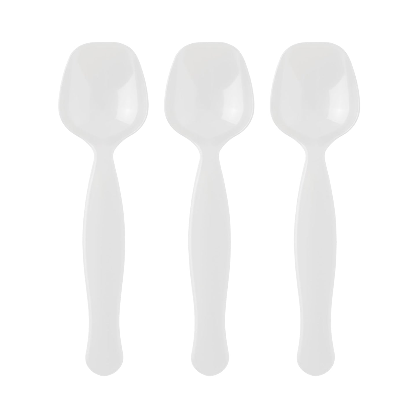 White Plastic Serving Spoons