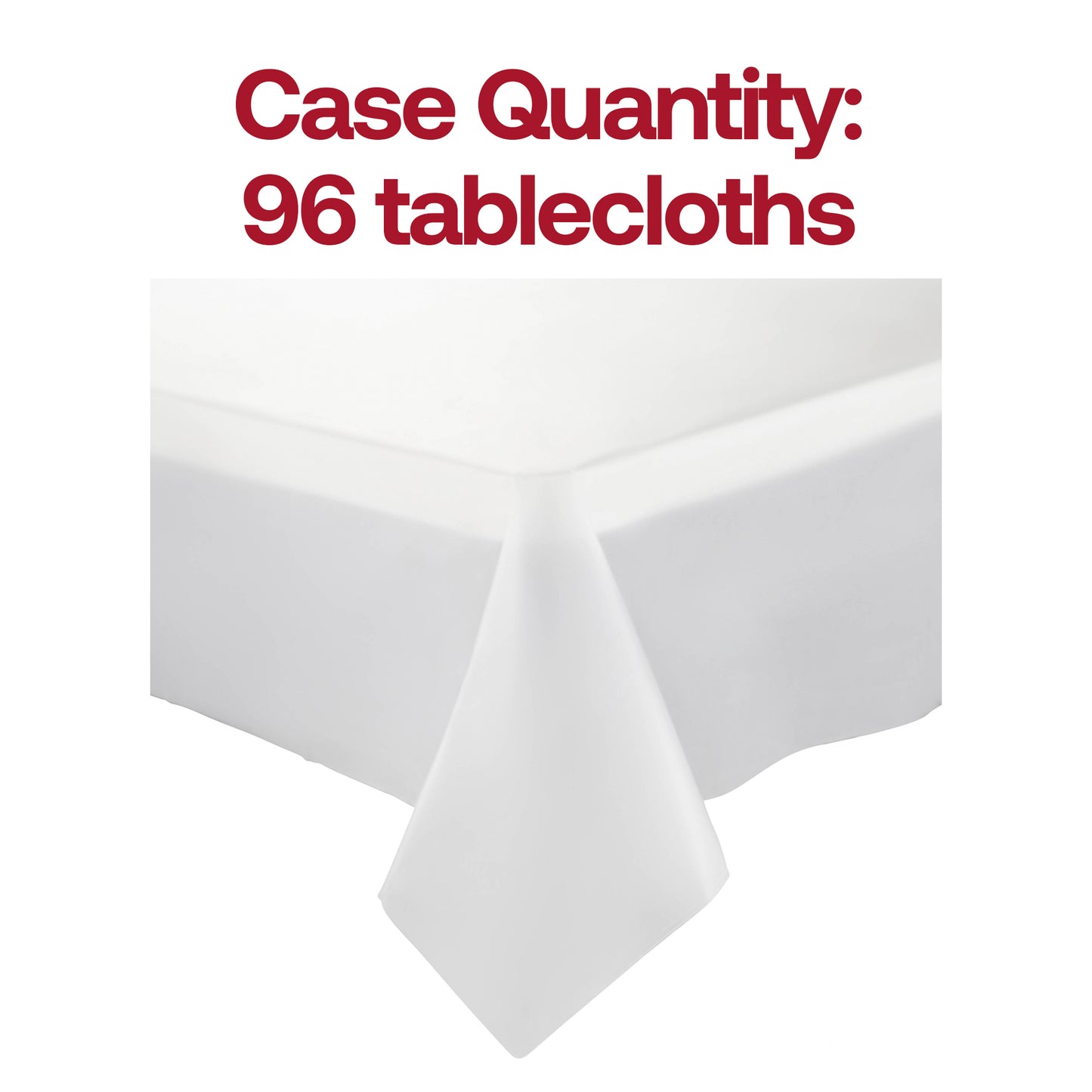 White Rectangular Plastic Tablecloths (54" x 108")