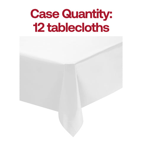 White Linen-Like Rectangular Tablecloths (50