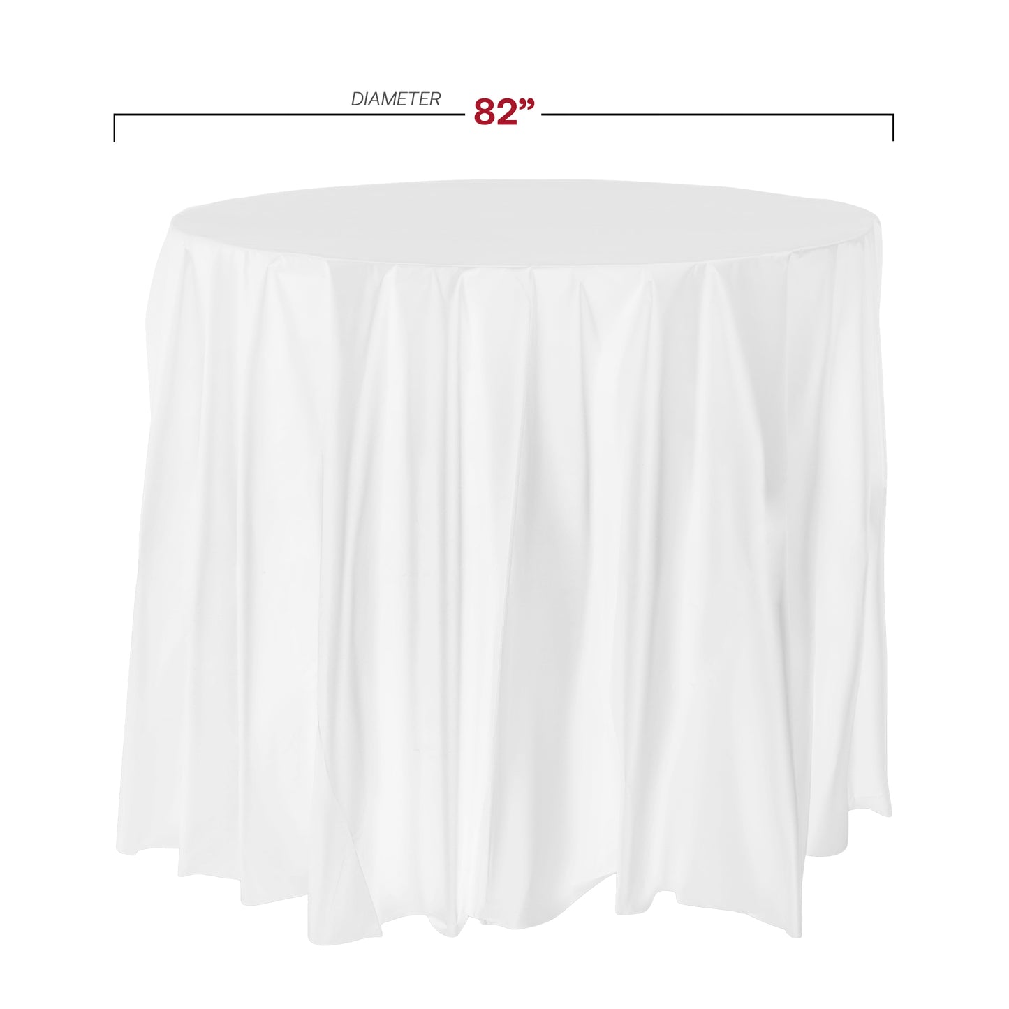 White Round Plastic Tablecloths (84")