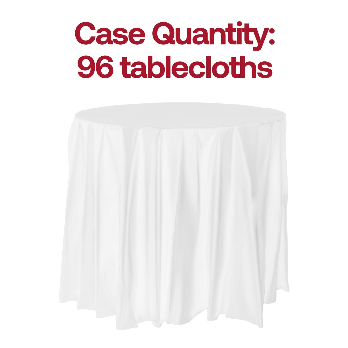 White Round Plastic Tablecloths (84")