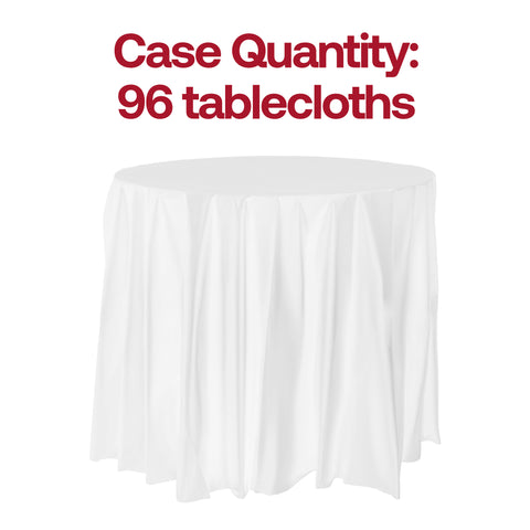 White Round Plastic Tablecloths (84