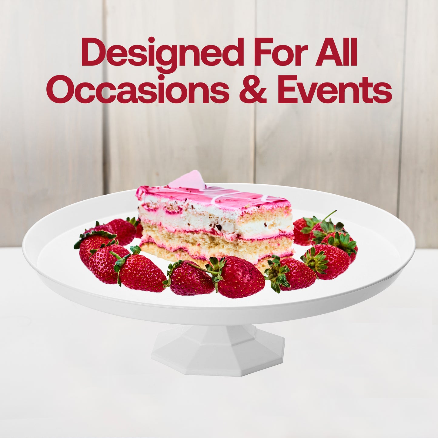 10.5" White Small Round Disposable Plastic Cake Stands
