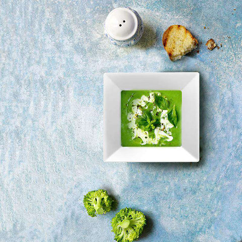 White Square Disposable Plastic Soup Bowls (12 oz.)
