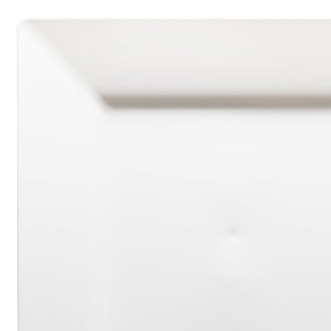 White Square Disposable Plastic Pastry Plates (4.5