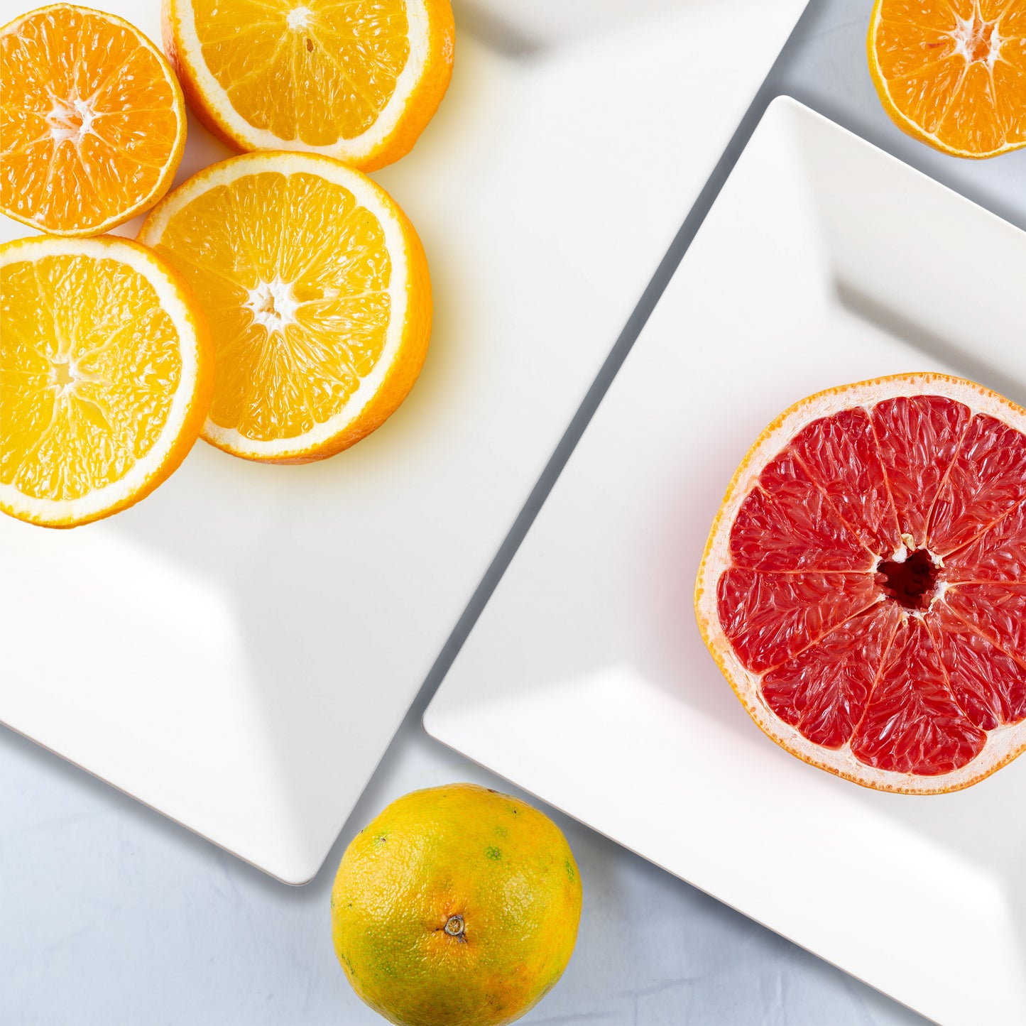 White Square Plastic Salad Plates (8")