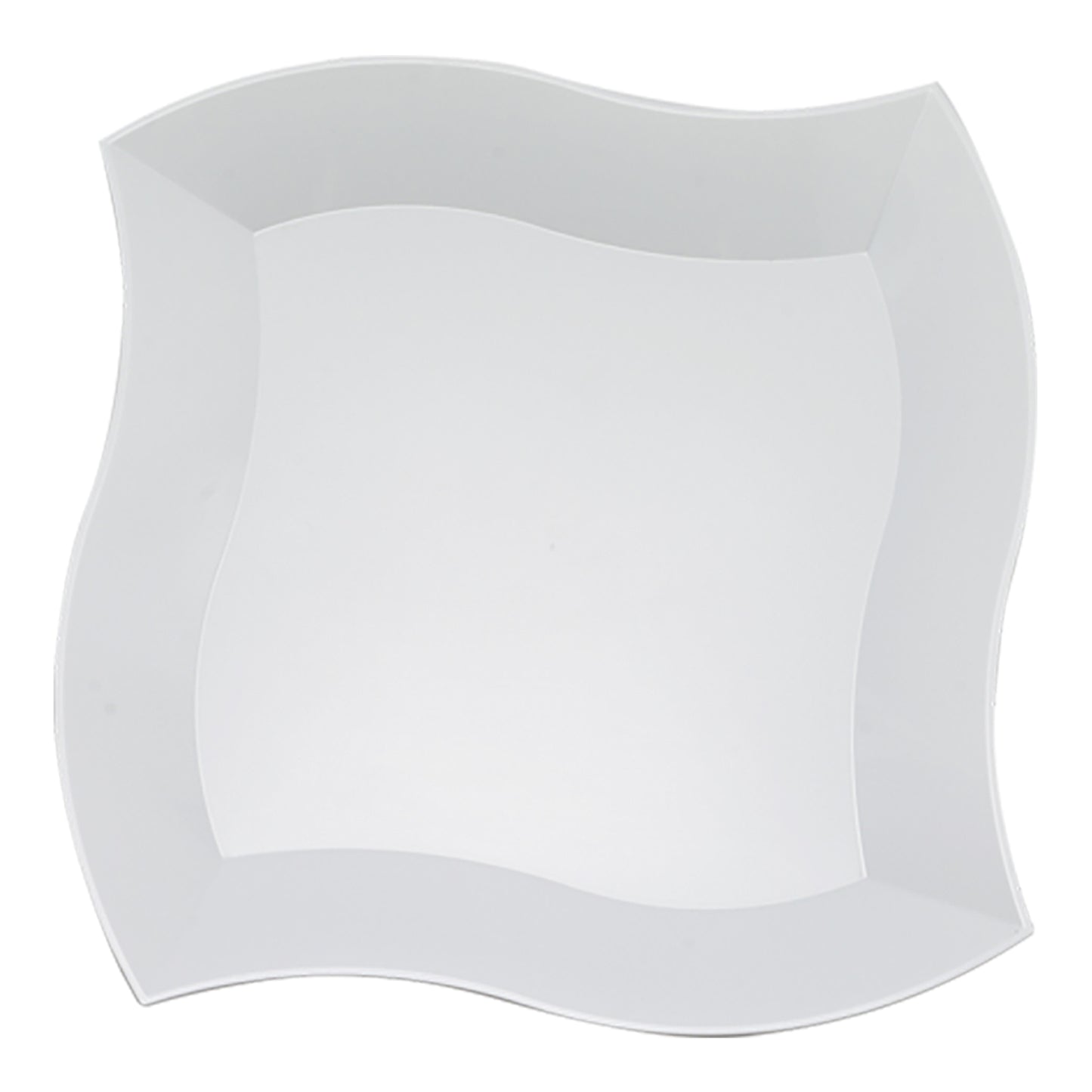 White Wave Disposable Plastic Dinner Plates (10")