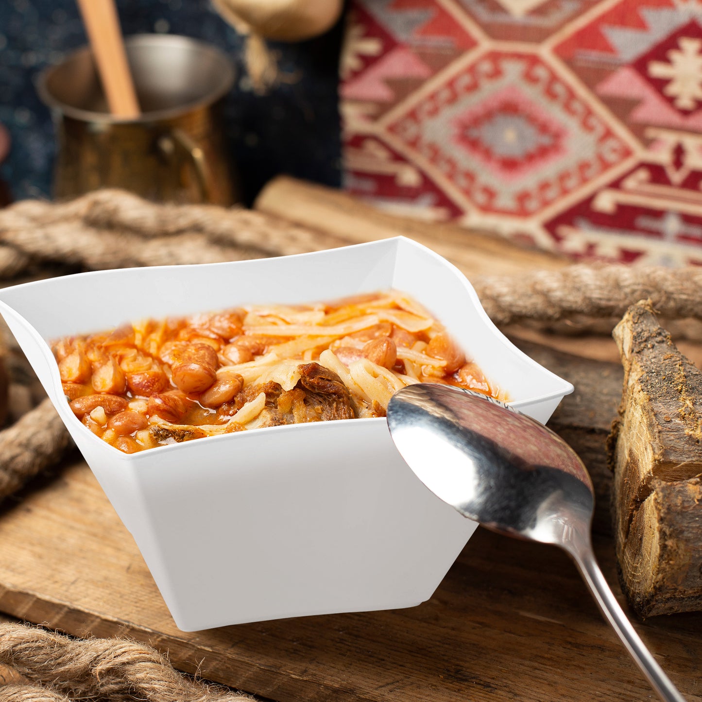 White Wave Disposable Plastic Soup Bowls (14 oz.)