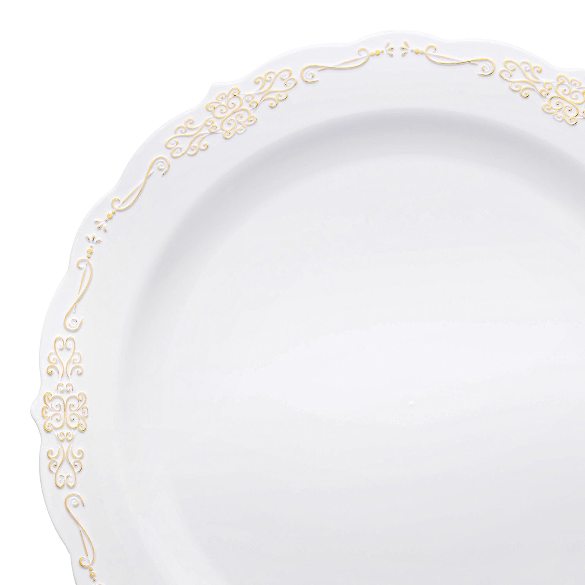 Plastic Plates Gold Vintage Dinner Plates Kaya Collection