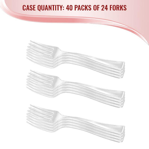 Clear Mini Disposable Plastic Tasting Forks