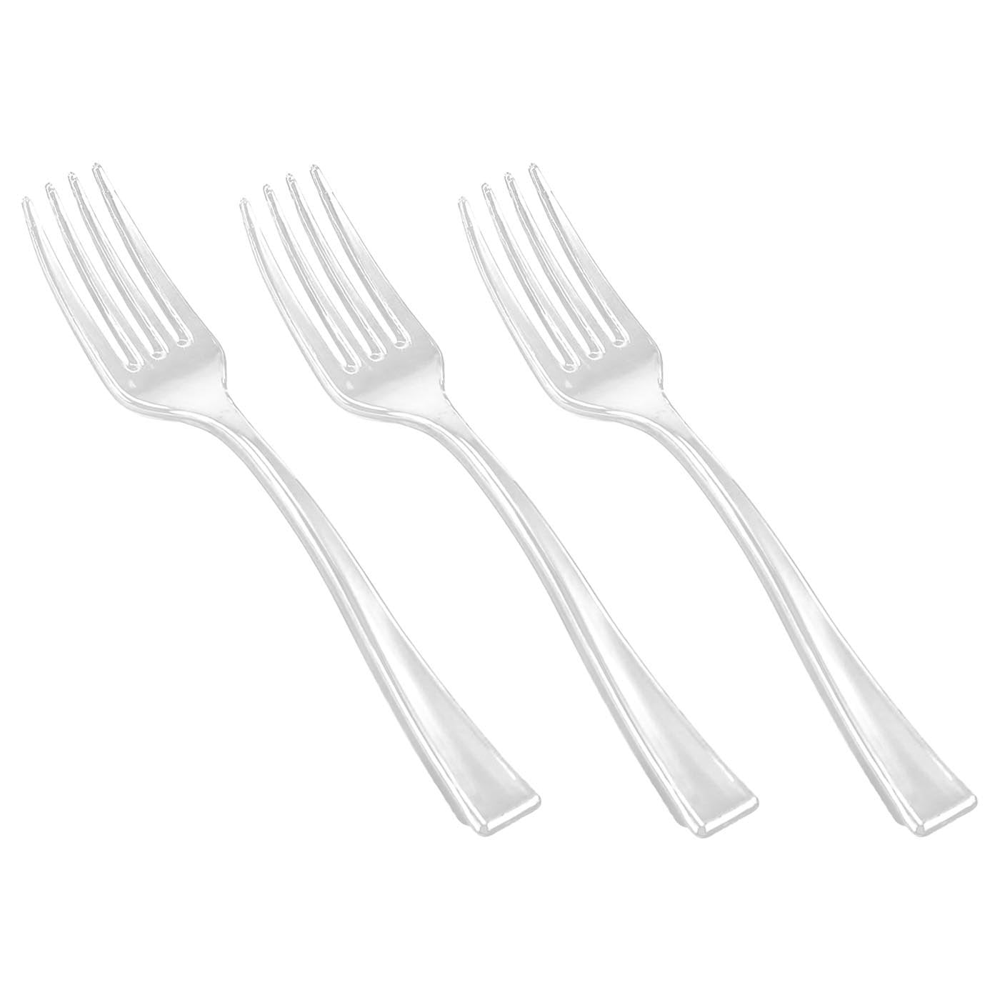 Clear Mini Disposable Plastic Tasting Forks