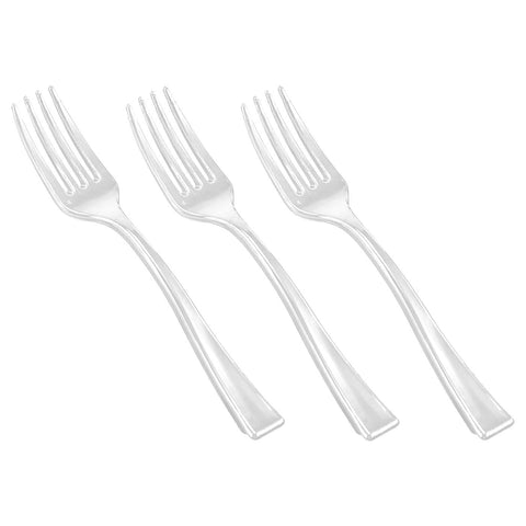 Clear Mini Disposable Plastic Tasting Forks