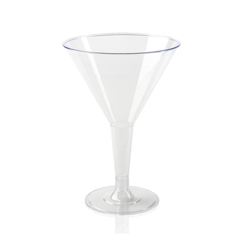6 oz. Clear Disposable Plastic Martini Glasses | Kaya Collection