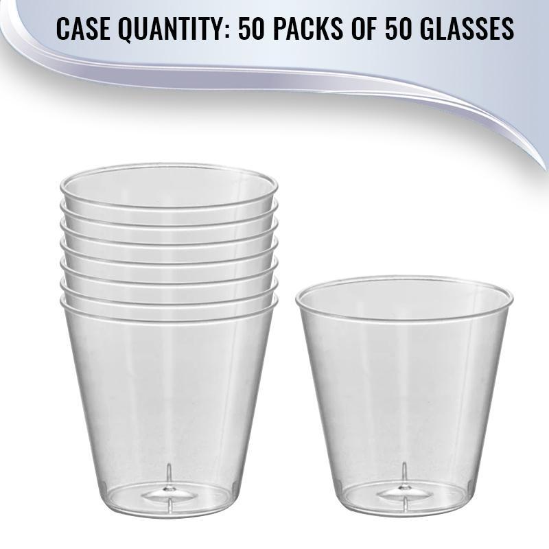 1 oz. Clear Disposable Plastic Shot Glasses