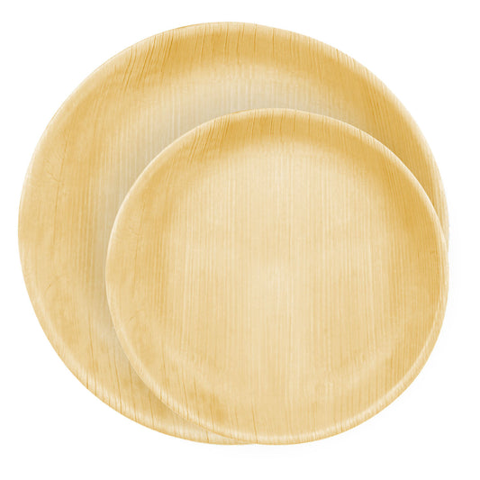 Round Palm Leaf Eco Friendly Disposable Dinnerware Value Set | Kaya Collection