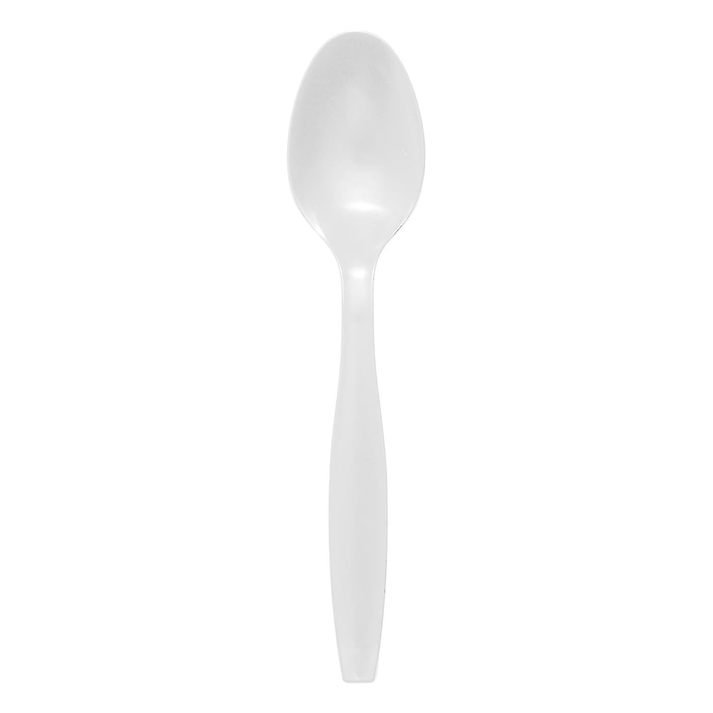 White Disposable Plastic Spoons